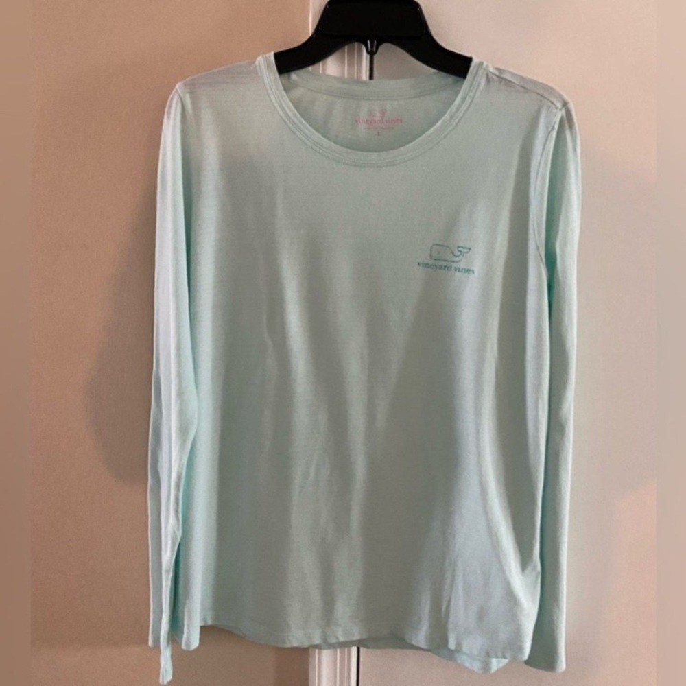 Vineyard Vines Aqua Long Sleeve Tee Large